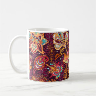 Mug Motif sans couture brillante en cachemire. Coloré