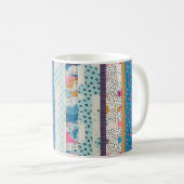 Mug Motif sans couture, carreaux patchwork. (Devant droit)