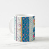 Mug Motif sans couture, carreaux patchwork. (Devant gauche)