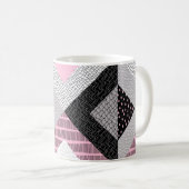 Mug Motif sans couture, carreaux patchwork. Dessin à m (Devant droit)