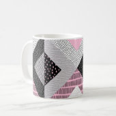 Mug Motif sans couture, carreaux patchwork. Dessin à m (Devant gauche)