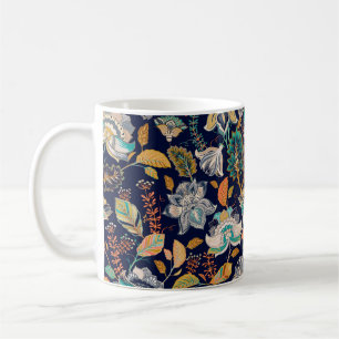 Mug Motif sans couture colorée. Arrière - plan floral.