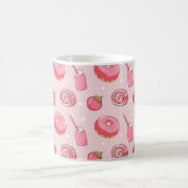 Mug Motif sans couture d'aliments roses mignons et kaw (Centre)