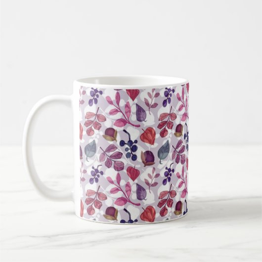 Mug Motif sans couture d'automne végétable, dessin ave (Gauche)