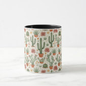 Mug Motif sans couture de cactus de désert succulent (Centre)
