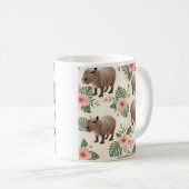 Mug Motif sans couture de capybara à l'aquarelle migno (Devant droit)