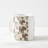 Mug Motif sans couture de capybara à l'aquarelle migno (Devant gauche)