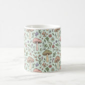 Mug Motif sans couture de champignons botaniques vert (Centre)