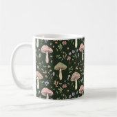 Mug Motif sans couture de champignons vert olive terre (Gauche)