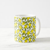 Mug Motif sans couture de citronnier jaune (Devant droit)