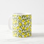 Mug Motif sans couture de citronnier jaune (Devant gauche)