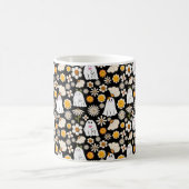 Mug Motif sans couture de fleurs fantômes rétro (Centre)