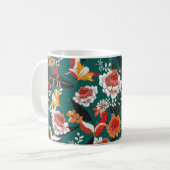 Mug Motif sans couture de fleurs orange et blanche, il (Devant gauche)