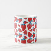 Mug Motif sans couture de fraise dessinée à la main. a (Centre)