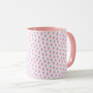 Mug Motif sans couture de fraise – Rose pastel mignon 
