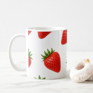 Mug Motif sans couture de fraises Mignon fruit rouge 