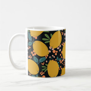 Mug Motif sans couture de fruits tropicaux d'été. Citr