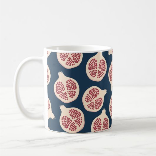 Mug Motif sans couture de grenade, arrière - plan avec (Gauche)