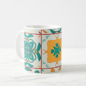 Mug Motif sans couture de l'abstrait 9 tilesarabe, a (Devant gauche)