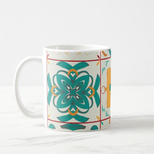 Mug Motif sans couture de l'abstrait 9 tilesarabe, a (Gauche)
