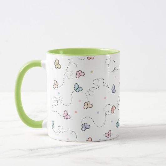 Mug Motif sans couture de papillon (Gauche)