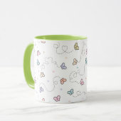 Mug Motif sans couture de papillon (Devant gauche)