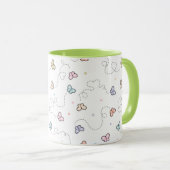 Mug Motif sans couture de papillon (Devant droit)