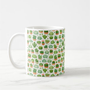 Mug Motif sans couture de plante succulente mignonne