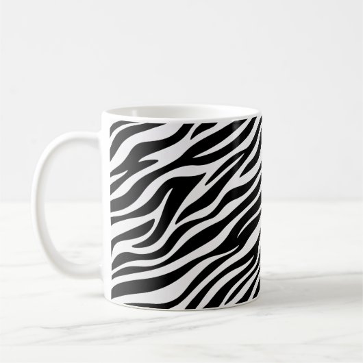 Mug Motif sans couture de rayures de zèbre Impression (Gauche)