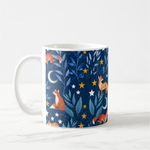 Mug Motif sans couture de renard nocturne céleste en f