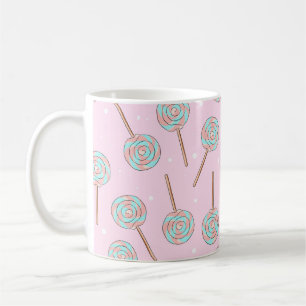 Mug Motif sans couture de sucette pastel rose mignonne