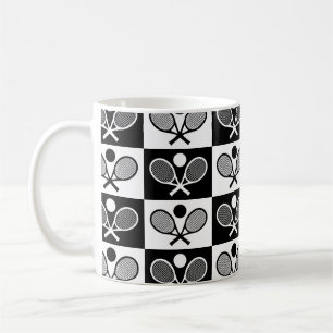 Mug Motif sans couture de tennis à carreaux  
