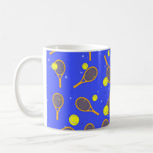 Mug Motif sans couture de tennis - Raquette et balle o