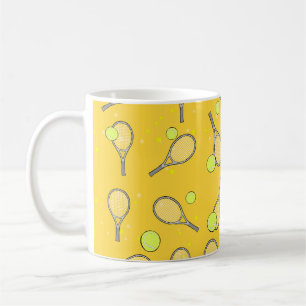 Mug Motif sans couture de tennis - Raquette et balle s