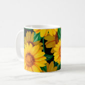 Mug Motif sans couture de tournesol. Arrière - plan ja (Devant gauche)