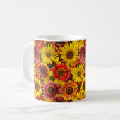 Mug Motif sans couture de tournesols (Devant gauche)