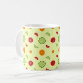 Mug Motif sans couture de tranche d'orange (Devant gauche)