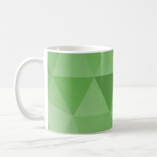 Mug Motif sans couture de triangles abstraits - Vert (Gauche)