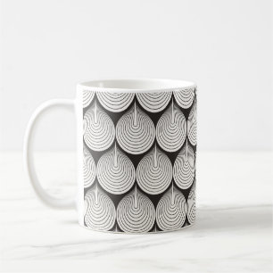 Mug Motif sans couture. Décor chic monochrome. Geo