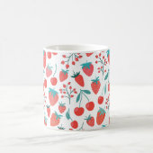 Mug Motif sans couture décorative avec fruits, fraise (Centre)