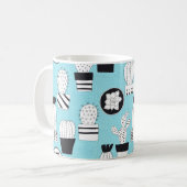 Mug Motif sans couture dessiné à la main avec cactus e (Devant gauche)