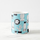 Mug Motif sans couture dessiné à la main avec cactus e (Centre)