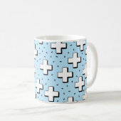 Mug motif sans couture dessiné à la main avec panneaux (Devant droit)