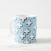 Mug motif sans couture dessiné à la main avec panneaux (Devant gauche)