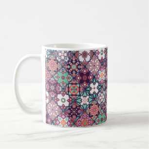 Mug Motif sans couture. Éléments décoratifs vintages.