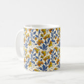 Mug Motif sans couture époustouflant de fleurs et de f (Devant gauche)