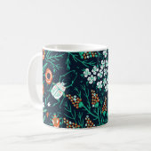 Mug  motif sans couture fleurie avec fleurs d'été et c (Devant gauche)