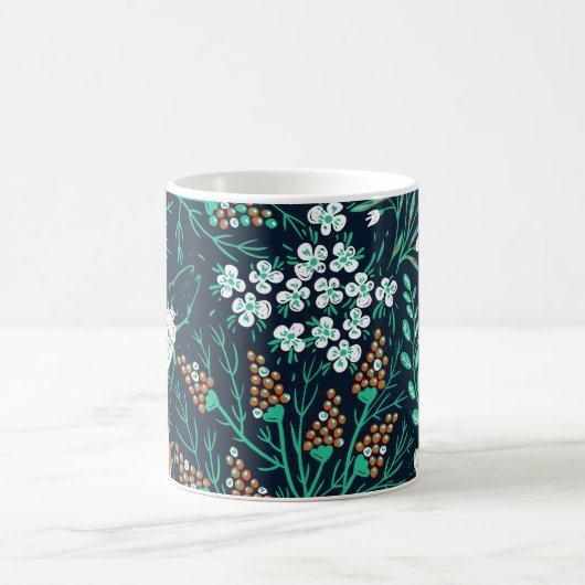 Mug  motif sans couture fleurie avec fleurs d'été et c (Centre)