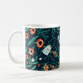 Mug  motif sans couture fleurie avec fleurs d'été et c (Gauche)