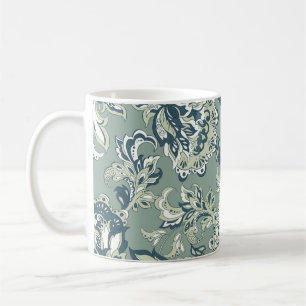 Mug motif sans couture fleurie ethnique. batik folklor